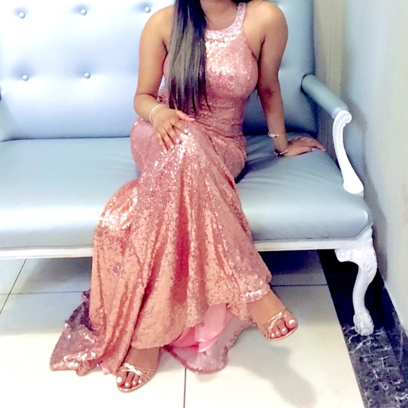 Sparkly Pink Prom Dress - Picture 1 of 4